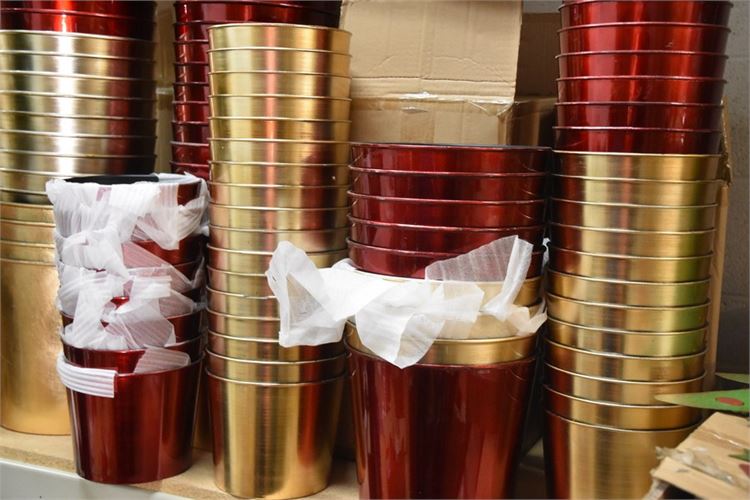 Group Red and Gold Buckets