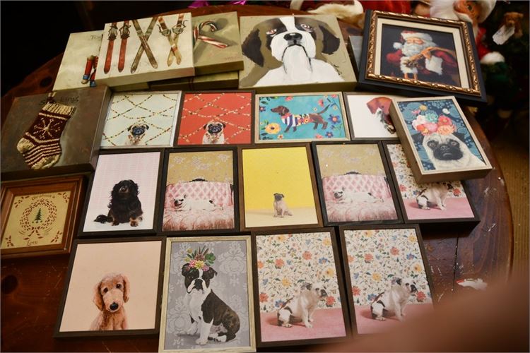 Large Group Of Artwork Mostly Dogs