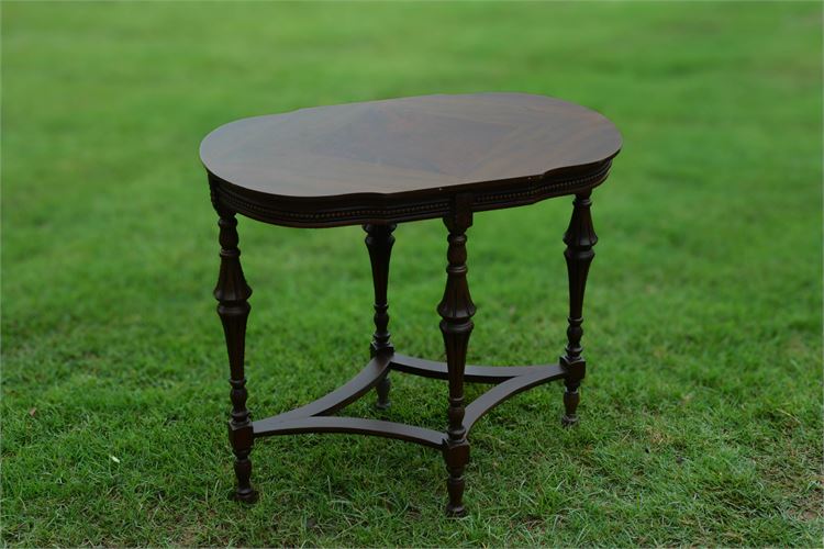 Vintage Inlaid Top Mahogany Occasional Table