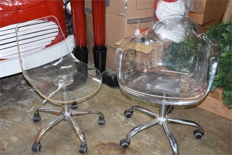 Two (2) Translucent Office Chairs