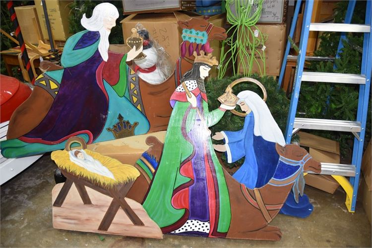 Painted Nativity Scene