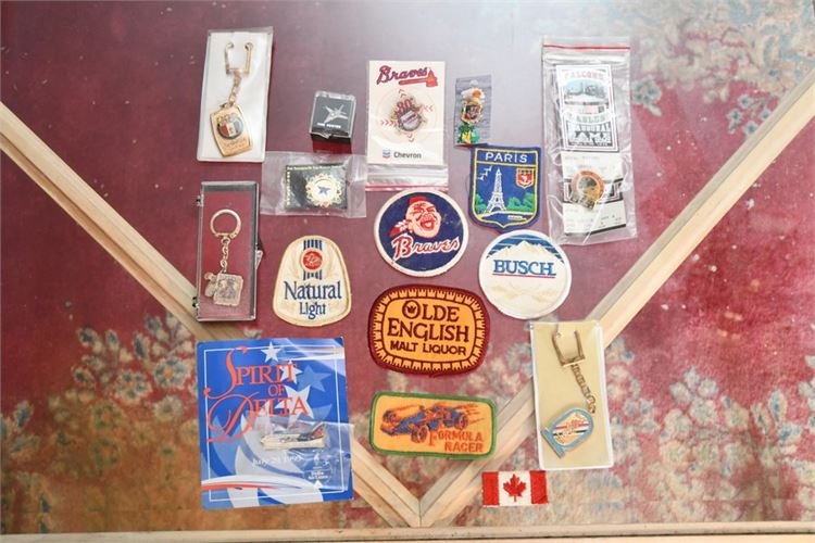 Group Vintage Patches and Keychains