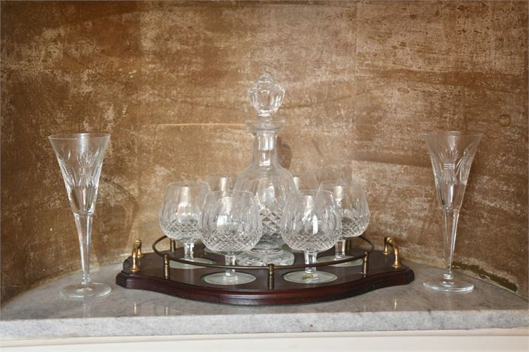 WATERFORD Crystal Decanter and Stemware