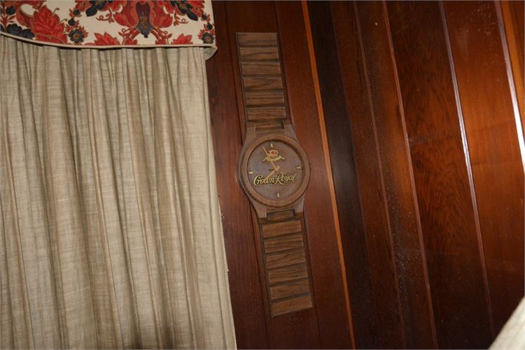 Crown Royal Wrist Watch Wood Wall Clock