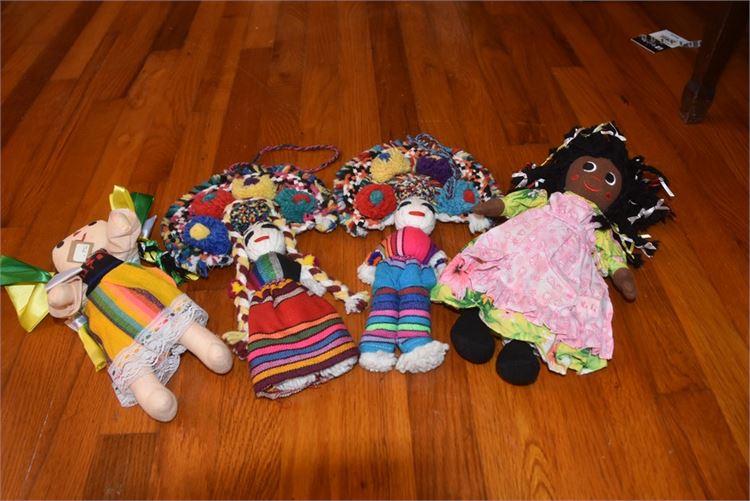 African American Rag Doll and Handmade Mexican Dolls