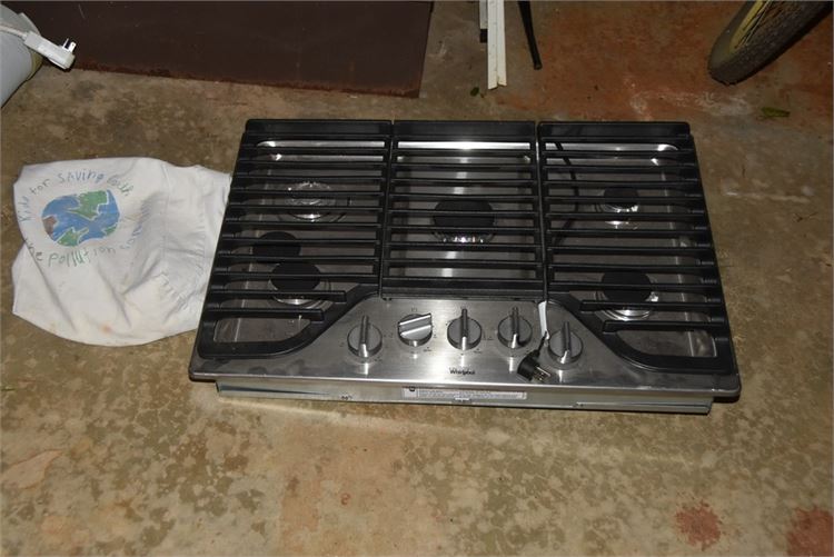 Whirl pool 5-Burner Gas Cooktop W/(Stainless Steel) Bag and Info