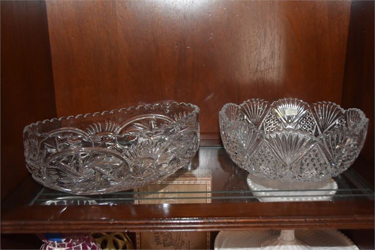 Two (2) Crystal Center Bowls