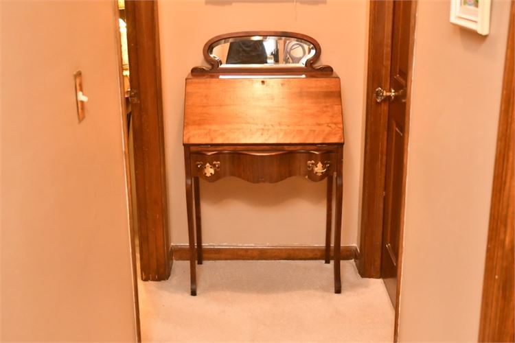 Vintage Slant Front Desk with Mirror