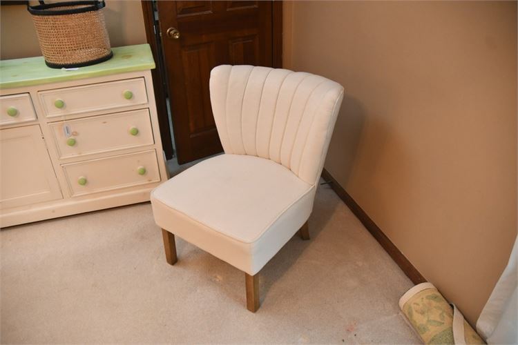 Scalloped Back Accent Chair