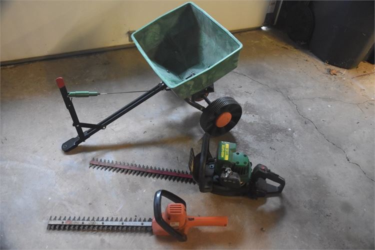 Two (2) Hedge Trimmers and Seed Spreader