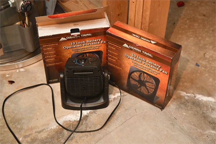 Electric Heater and Two (2) Portable Fans