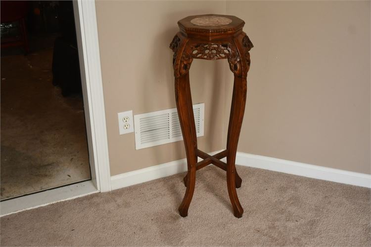 Asian Carved Plant Stand