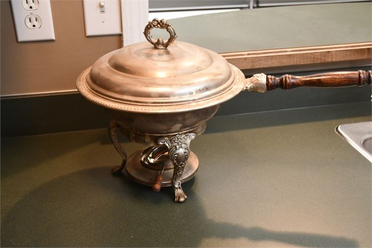 Vintage Chafing Dish with Stand and Burner