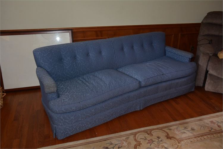 Vintage Blue Leaf Pattern Sofa