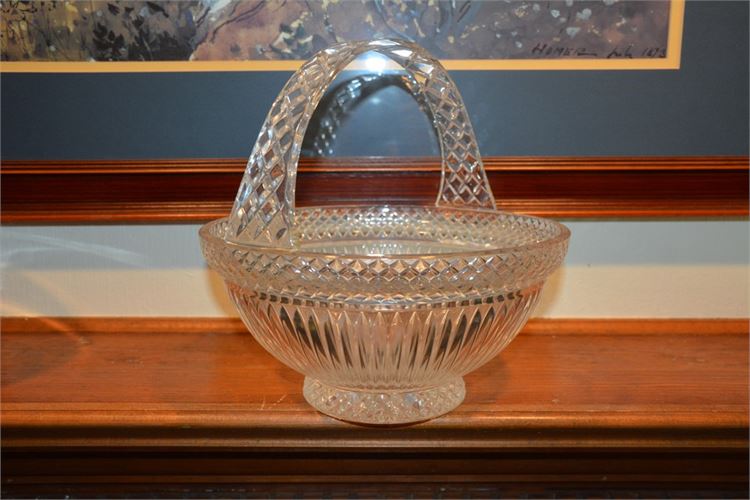 Glass Basket Form Center Bowl
