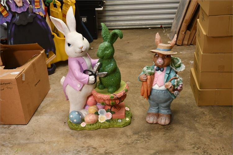 Two (2) Easter Themed Garden Sculptures