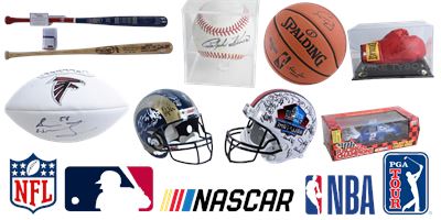 Memorabilia Sale: NFL| MLB| NBA | PGA | NASCAR | BOXING | MMA| ROCK & ROLL
