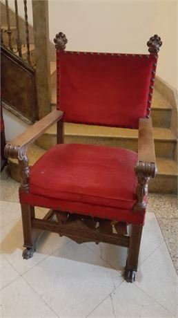 Red Velvet Armchair