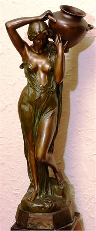 Patinated Plaster Art Nouveau Sculpture