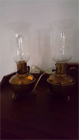 Pair of Brass Lamps