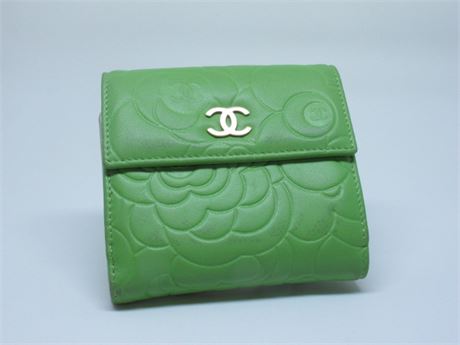 Chanel Coin Purse Limegreen