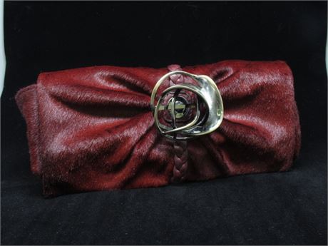 Salvatori Ferragamo Red Cowhide Clutch