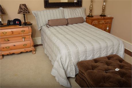 Queen-size Bedding and Bed