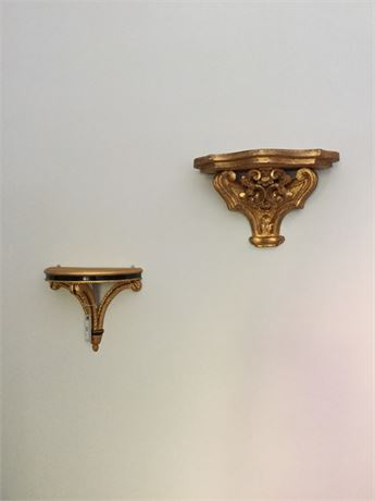 Group of gilt wall brackets