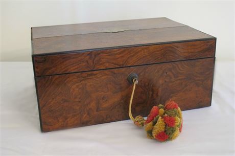 English Burl Walnut Lap Desk