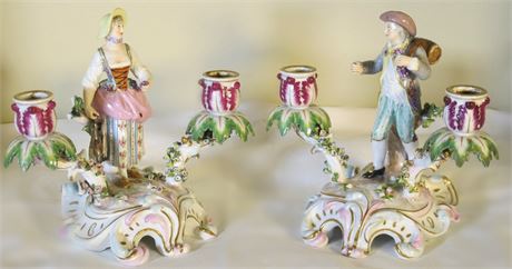 Pair, Rococo Figural Candelabra