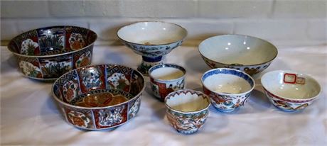 Group Lot 8 Oriental Porcelain Pieces