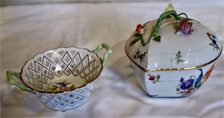 Two Herend Porcelain Items
