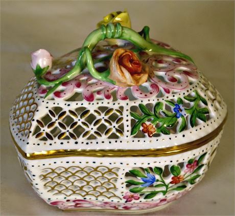 Small Herend Porcelain Trinket Box