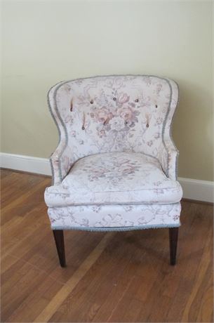 English Gainsborough Style Upholstered Chair