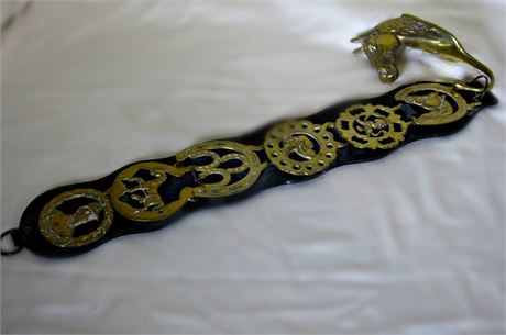 Leather Martingale w/ 6 Cast Brasses