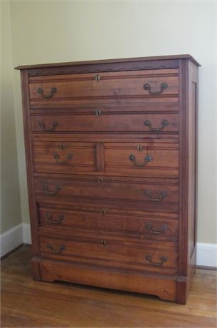 Tall Wooden Chest of Drawers