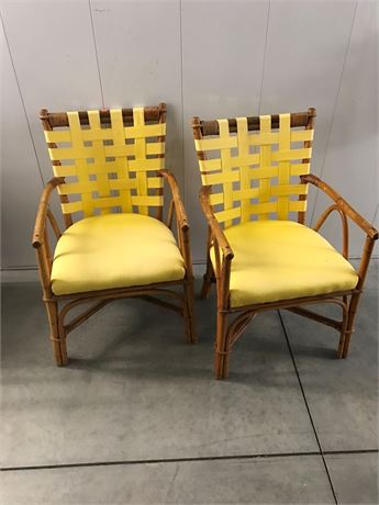 Pair of Rattan Armchairs