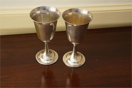 Pair Sterling Silver Cups