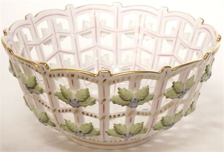Reticulated Herend Basket