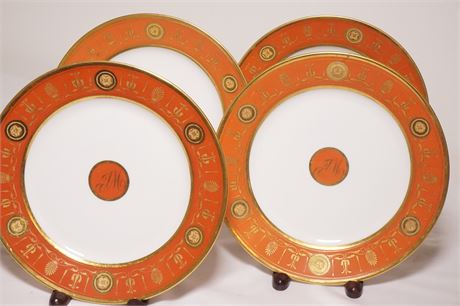 Four French Porcelain Plates