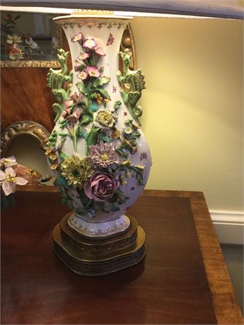 Antique porcelain lamp