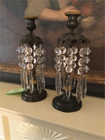 Pair Bronze Candlepricks