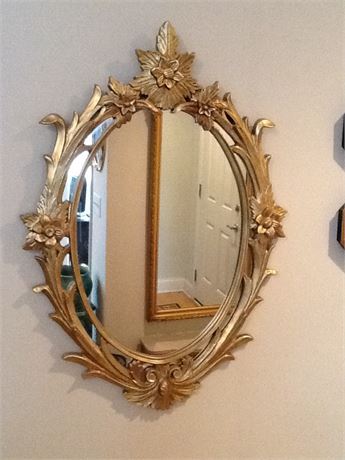 Oval Gold Mirror