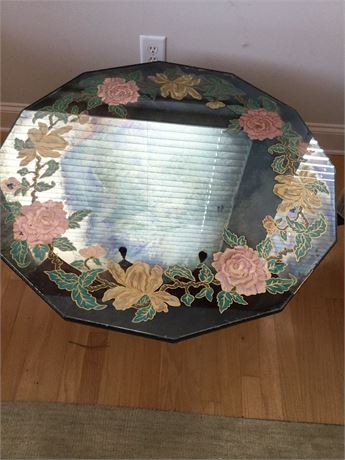 Glass topped coffee table