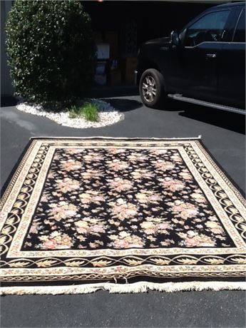 Black and cream rug