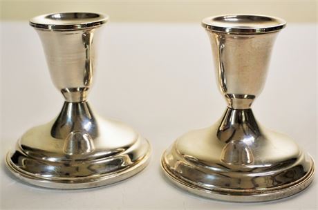 Lot 5: Pair of Sterling Silver Towle Candlesticks