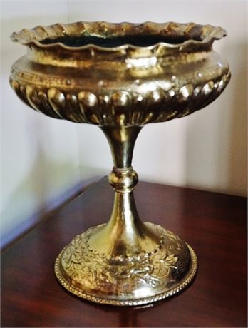 LOT 100. Brass Repousse Compote