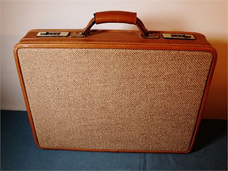 Lot 35. Tweed and Leather Briefcase