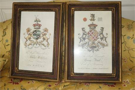 Lot 212. Pair of Armorial Prints