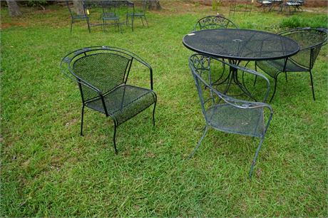 Lot 147. Iron Patio Furniture Set